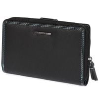 Portfel skórzany damski Bellugio kolorowy - czarny