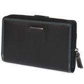 Portfel skórzany damski Bellugio kolorowy - czarny