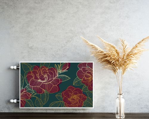 Mata MAGNETYCZNA Na Kaloryfer Kwitnące Róże Styl Line-art 80cm x 60cm na Arena.pl