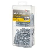 Zestaw Wkrętów i Kołków Rozporowych 152 Elementy 6mm/8mm