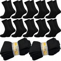 10x SKARPETY CZARNE MĘSKIE BEZUCISKOWE FROTTE FROTA GRUBE POLSKIE 44-46