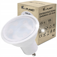 Żarówka LED GU10 1,5W = 15W 135lm CIEPŁA 3000K