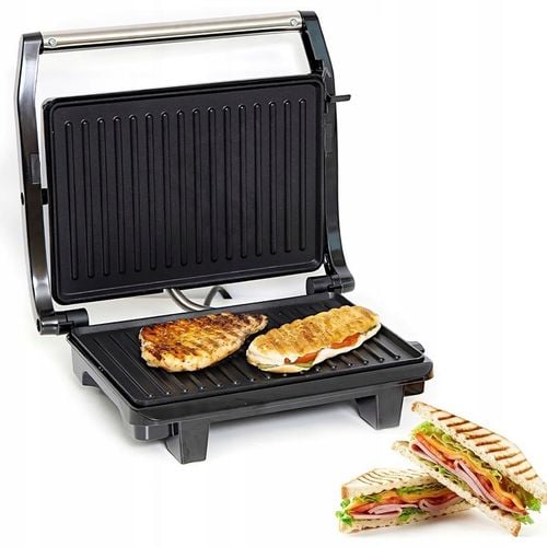 KONTAKTOWY GRILL ELEKTRYCZNY OPIEKACZ SKŁADANY TOSTER PANINI KANAPEK na Arena.pl