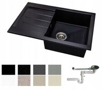 ZLEW ZLEWOZMYWAK GRANIT 8 kolorów 76x50 + SYFON