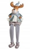 RENIFER SIEDZĄCY FIGURKA CERAMICZNA Z MIĘKKIMI NOGAMI 23cm