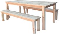 Zestaw ogrodowy PIKNIK MASIV drewniany, naturalny