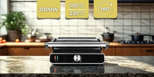 Grill Elektryczny Regulacja Temperatury Powłoka Non-Stick do Zmywarki na Arena.pl