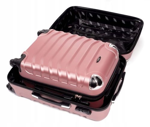 73 ZESTAW WALIZEK PODRÓŻNYCH RGL 3w1 XXL XL L KÓŁKA PODRÓŻNA TORBA ABS na Arena.pl