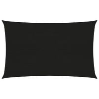 Żagiel przeciwsłoneczny, 160 g/m², czarny, 2x4 m, HDPE