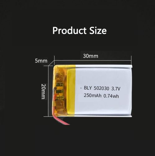 Bateria litowa 3,7 V 250 mAh 502030 | Obwód ochronny | Dla TWS na Arena.pl