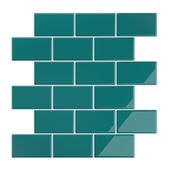 Naklejki Na Płytki 3D Turkusowe Wodoodporne Samoprzylepne 30x30cm 12 Szt