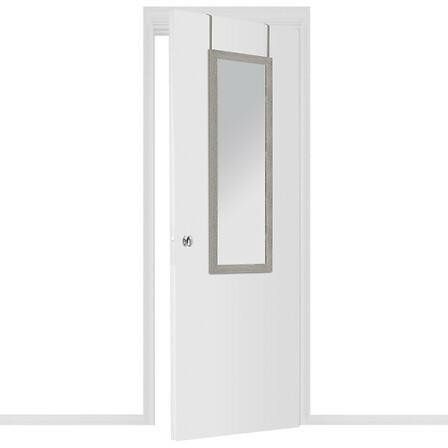 Lustro na drzwi 35x109cm szare zdjęcie 1