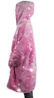 Kocobluza Koc Bluza Oversize Męska Damska Długa Gwiazdki Świecąca Ciepła