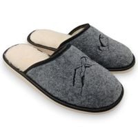 Kapcie Męskie Laczki Góralskie Klapki Filcowe Ciepłe Wygodne 46