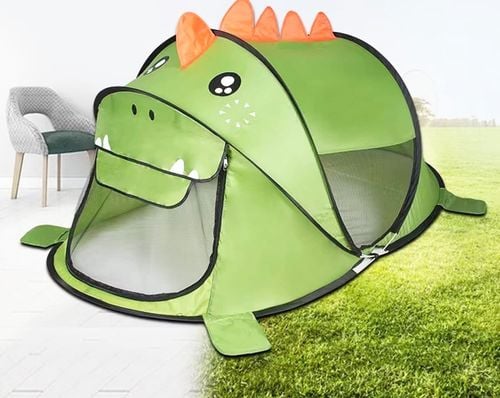 namiot samorozkładający dla dzieci domek do domu ogrodu zielony dinozaur na Arena.pl