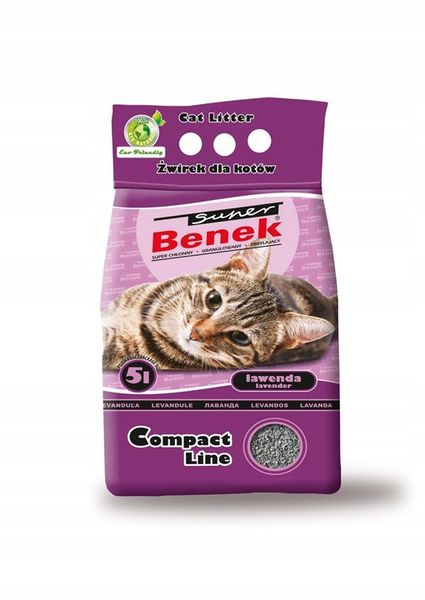 Super Benek Compact Lawenda 25L Active żwirek zdjęcie 14