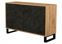 Komoda WOODSTONE 120 dąb artisan czarny kamień