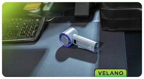 Wentylator RĘCZNY podróżny AKUMULATOROWY 4000mAh wyświetlacz REGULACJA na Arena.pl