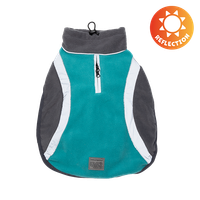 Kurtka polarowa dla psa i z odblaskiem niebieska 45-43-69cm 11,5-14,5 kg