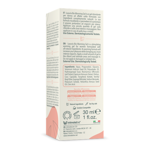 żel stymulujący luxuria bio warming gel 30 ml intimateline na Arena.pl