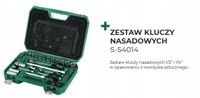 2X ZESTAW KLUCZY NASADOWYCH PŁASKO OCZKOWYCH 1/2" i 1/4" 84 ELEMENTY STALCO