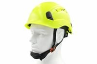 Kask Roboczy Wysokościowy Pasek Regulacja Wentylacja Żółty High Visibility