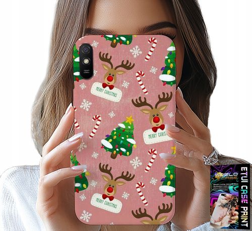 ETUI DO XIAOMI REDMI 9A - ŚWIĄTECZNE RENIFERY CHOINKI LASKA WZORY na Arena.pl