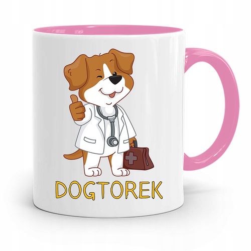 Kubek Różowy Weterynarza Dogtorek Prezent Z Nadrukiem Ze Zdjęciem na Arena.pl
