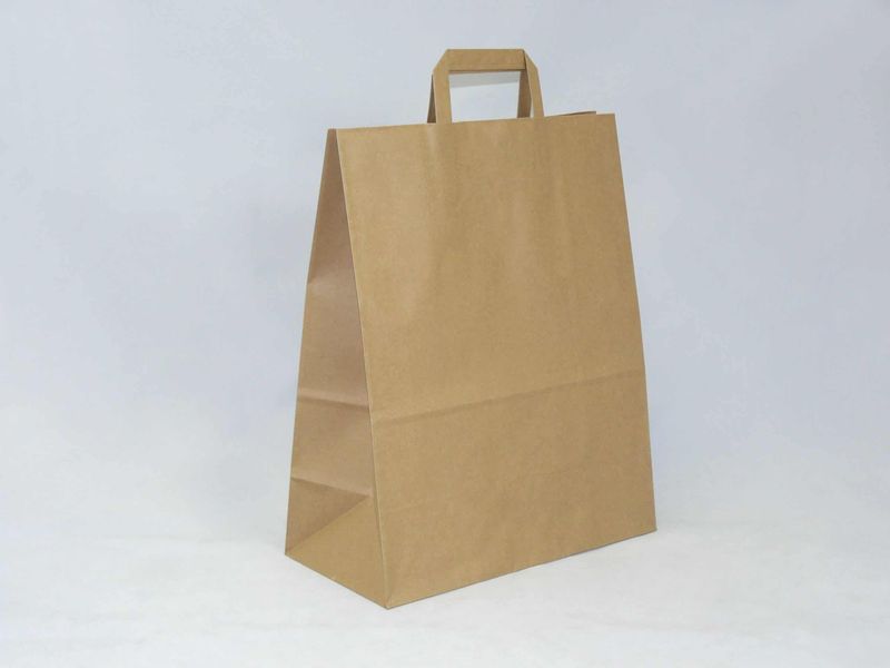 Torba papierowa beżowa 32 x 16 x 40 cm zdjęcie 1