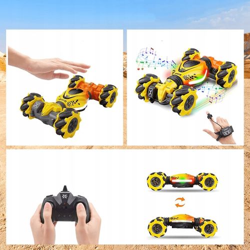 RC SAMOCHÓD KASKADERSKI ZE STEROWANIEM RĘCZNYM 2,4 GHZ OBRÓT O 360° + 2 AKU na Arena.pl