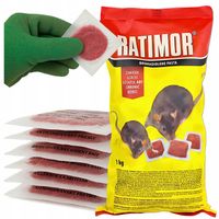 TRUTKA NA SZCZURY MYSZY TRUCIZNA GRYZONIE RATIMOR PASTA Czerwona 1KG