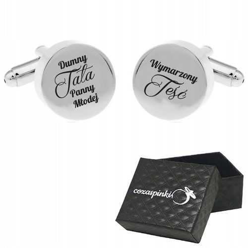 Spinki do mankietów koszuli TATA/TEŚĆ ślubne ślub na Arena.pl
