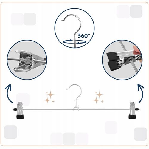 20x 4CONVY Wieszaki z klipsami na spodnie ubrania odzież metalowe na Arena.pl