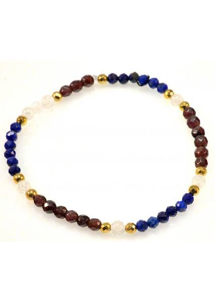 Bransoletka Granat Lapis 925 zdjęcie 1