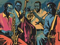 Plakat 40x30cm Jazzmani w Gazie