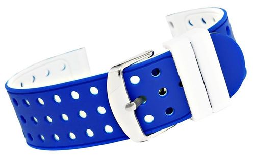 Pasek silikonowy NIEBIESKO-BIAŁY U12-20-6 na Arena.pl