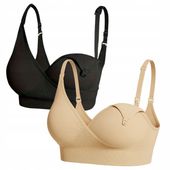 ZESTAW BIUSTONOSZ DO KARMIENIA 2 sztuki CIĄŻOWY BEZSZWOWY MIĘKKI BELLA