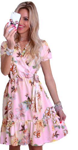 MODNA SUKIENKA CUD WZORY KWIATY KOMUNIA WESELE 232 na Arena.pl