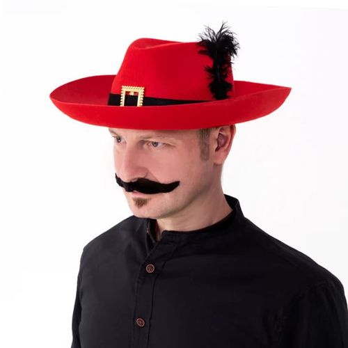 Kapelusz muszkietera czerwony na Arena.pl