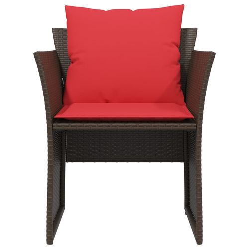 Krzesło ogrodowe z podnóżkiem, brązowe, polirattan na Arena.pl