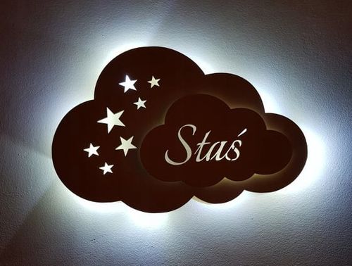 Lampka nocna LED CHMURKA -Gwiazdki z imieniem na Arena.pl