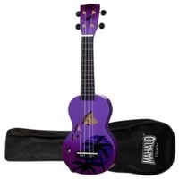 Ukulele Sopranowe Mahalo Hawaii Purple + Pokrowiec Sengon 12 Progów Fiolet