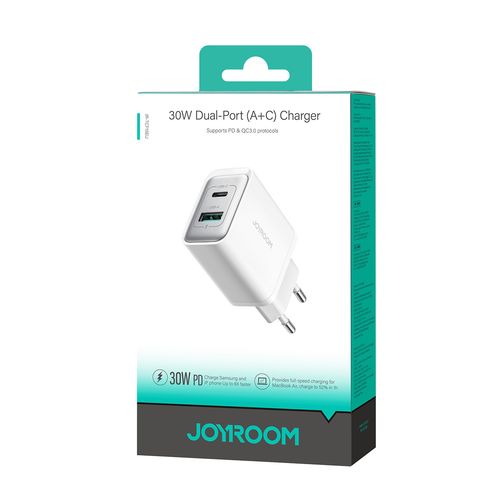 ładowarka sieciowa usb-c - usb-a 30w pd - biała na Arena.pl