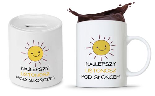 Dla Listonosza Zestaw Kubek + Skarbonka Prezent Z Nadrukiem Ze Zdjęciem na Arena.pl