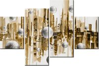 140CM 70 OBRAZ MIASTO ZE SNU SEPII ŚCIENNY