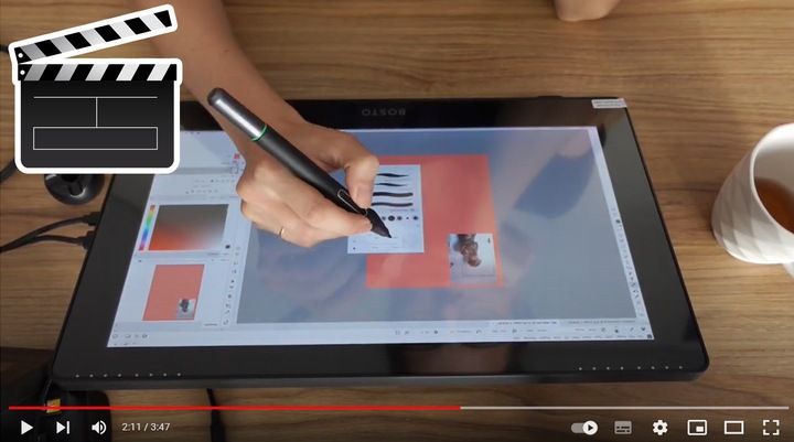 Tablet graficzny BOSTO 16HD 15.6'' LCD z piórem zdjęcie 7