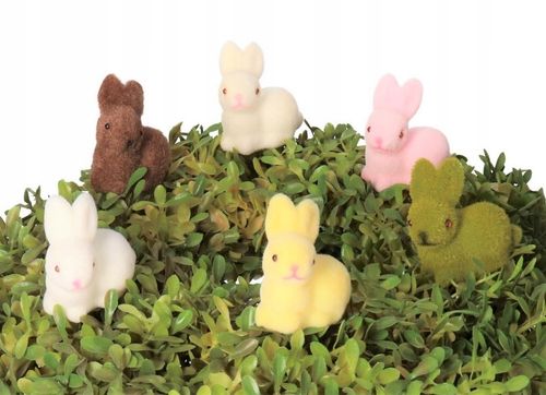 ZAJĄC ZAJĄCZEK WIELKANOCNY ZAJACZKI 3SZT FIGURKA na Arena.pl