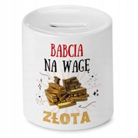 Skarbonka Dla Babci Na Dzień Babci Na Prezent Z Nadrukiem Ze Zdjęciem