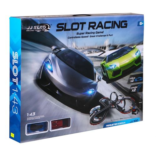 10-Metrowy Tor Wyścigowy Dla Dzieci 6+ Piloty + 2 Autka 1:43 + Światła + 2 na Arena.pl