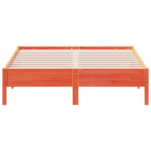 Łóżko bez materaca, woskowy brąz, 140x200 cm, drewno sosnowe na Arena.pl